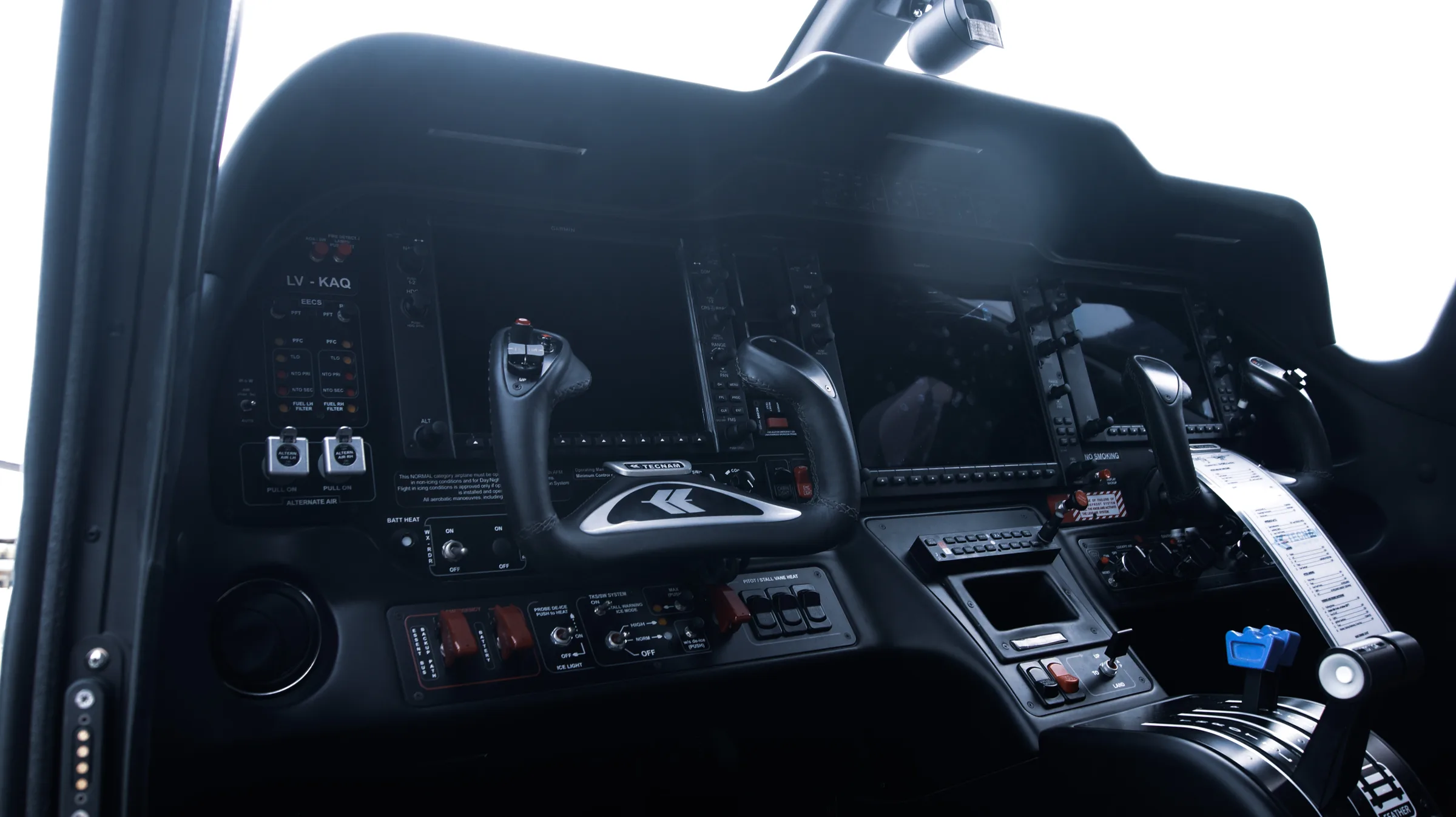 Flight deck of the aircraft